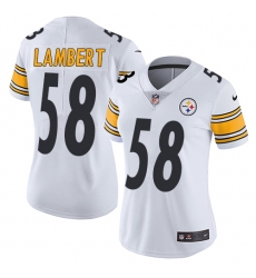 Women's Nike Pittsburgh Steelers #58 Jack Lambert White Vapor Untouchable Limited Player NFL Jersey