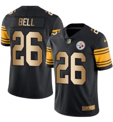 Men's Nike Pittsburgh Steelers #26 Le'Veon Bell Limited Black/Gold Rush NFL Jersey