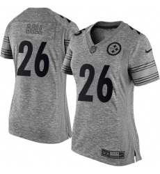 Women's Nike Pittsburgh Steelers #26 Le'Veon Bell Limited Gray Gridiron NFL Jersey