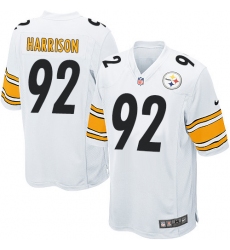Men's Nike Pittsburgh Steelers #92 James Harrison Game White NFL Jersey