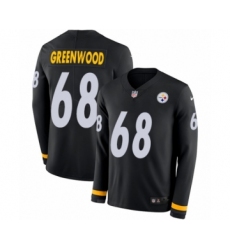 Youth Nike Pittsburgh Steelers #68 L.C. Greenwood Limited Black Therma Long Sleeve NFL Jersey