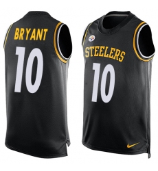 Men's Nike Pittsburgh Steelers #10 Martavis Bryant Limited Black Player Name & Number Tank Top NFL Jersey