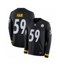 Youth Nike Pittsburgh Steelers #59 Jack Ham Limited Black Therma Long Sleeve NFL Jersey