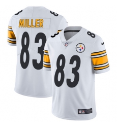 Men's Nike Pittsburgh Steelers #83 Heath Miller White Vapor Untouchable Limited Player NFL Jersey