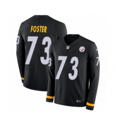Youth Nike Pittsburgh Steelers #73 Ramon Foster Limited Black Therma Long Sleeve NFL Jersey