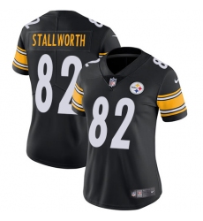 Women's Nike Pittsburgh Steelers #82 John Stallworth Black Team Color Vapor Untouchable Limited Player NFL Jersey