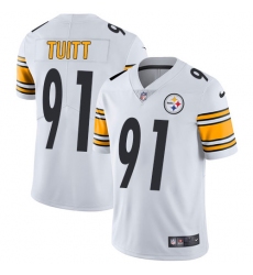 Men's Nike Pittsburgh Steelers #91 Stephon Tuitt White Vapor Untouchable Limited Player NFL Jersey