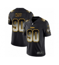 Men Pittsburgh Steelers #90 T.J. Watt Black Smoke Fashion Limited Jersey Men Pittsburgh Steelers #90 T.J. Watt Black Smoke Fashion Limited Jersey
