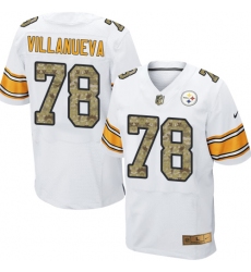 Men's Nike Pittsburgh Steelers #78 Alejandro Villanueva Elite White/Camo NFL Jersey Men's Nike Pittsburgh Steelers #78 Alejandro Villanueva Elite White/Camo NFL Jersey