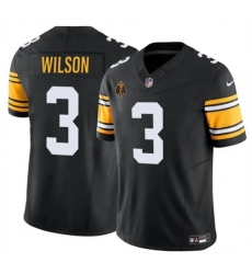 Men's Pittsburgh Steelers #3 Russell Wilson Black 2024 F.U.S.E. With Walter Payton Vapor Untouchable Limited Football Stitched Jersey Men's Pittsburgh Steelers #3 Russell Wilson Black 2024 F.U.S.E. With Walter Payton Vapor Untouchable Limited Football Stitched Jersey