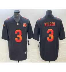 Men's Pittsburgh Steelers #3 Russell Wilson Black Red Orange Stripe Vapor Limited Nike NFL Jersey Men's Pittsburgh Steelers #3 Russell Wilson Black Red Orange Stripe Vapor Limited Nike NFL Jersey