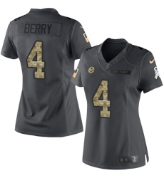 Women's Nike Pittsburgh Steelers #4 Jordan Berry Limited Black 2016 Salute to Service NFL Jersey