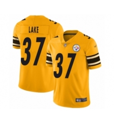Women's Pittsburgh Steelers #37 Carnell Lake Limited Gold Inverted Legend Football Jersey