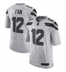 Men's Nike Seattle Seahawks 12th Fan Limited Gray Gridiron II NFL Jersey