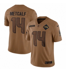 Men's Seattle Seahawks #14 DK Metcalf Nike Brown 2023 Salute To Service Limited Jersey Men's Seattle Seahawks #14 DK Metcalf Nike Brown 2023 Salute To Service Limited Jersey