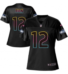 Women's Nike Seattle Seahawks 12th Fan Game Black Team Color NFL Jersey Women's Nike Seattle Seahawks 12th Fan Game Black Team Color NFL Jersey