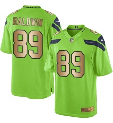 Men's Nike Seattle Seahawks #89 Doug Baldwin Limited Green/Gold Rush NFL Jersey