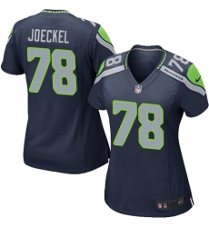 Women's Nike Seattle Seahawks #78 Luke Joeckel Game Steel Blue Team Color NFL Jersey