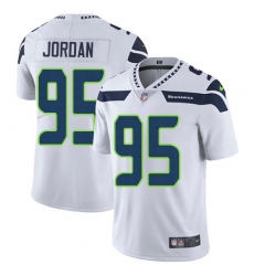 Men's Nike Seattle Seahawks #95 Dion Jordan White Vapor Untouchable Limited Player NFL Jersey