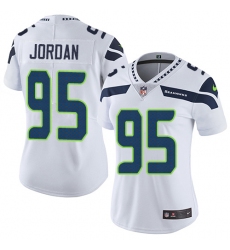 Women's Nike Seattle Seahawks #95 Dion Jordan White Vapor Untouchable Limited Player NFL Jersey
