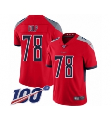 Men's Tennessee Titans #78 Curley Culp Limited Red Inverted Legend 100th Season Football Jersey