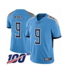 Men's Tennessee Titans #9 Steve McNair Light Blue Alternate Vapor Untouchable Limited Player 100th Season Football Jersey