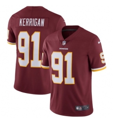 Youth Nike Washington Redskins #91 Ryan Kerrigan Burgundy Red Team Color Vapor Untouchable Limited Player NFL Jersey