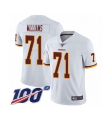 Youth Washington Redskins #71 Trent Williams White Vapor Untouchable Limited Player 100th Season Football Jersey