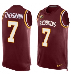 Men's Nike Washington Redskins #7 Joe Theismann Limited Red Player Name & Number Tank Top NFL Jersey