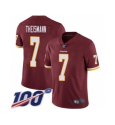 Men's Washington Redskins #7 Joe Theismann Burgundy Red Team Color Vapor Untouchable Limited Player 100th Season Football Jersey