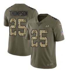 Men's Nike Washington Redskins #25 Chris Thompson Limited Olive/Camo 2017 Salute to Service NFL Jersey