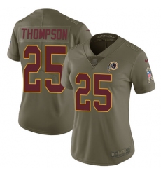 Women's Nike Washington Redskins #25 Chris Thompson Limited Olive 2017 Salute to Service NFL Jersey