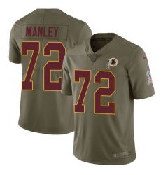 Men's Nike Washington Redskins #72 Dexter Manley Limited Olive 2017 Salute to Service NFL Jersey