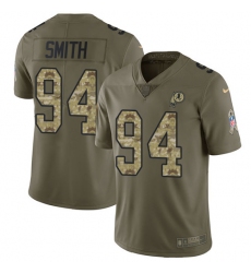 Men's Nike Washington Redskins #94 Preston Smith Limited Olive/Camo 2017 Salute to Service NFL Jersey