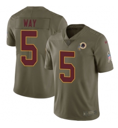 Men's Nike Washington Redskins #5 Tress Way Limited Olive 2017 Salute to Service NFL Jersey