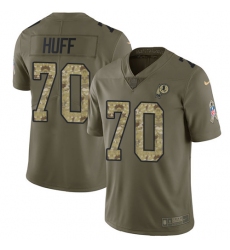 Men's Nike Washington Redskins #70 Sam Huff Limited Olive/Camo 2017 Salute to Service NFL Jersey