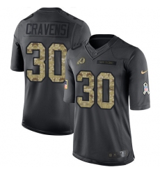 Youth Nike Washington Redskins #30 Su'a Cravens Limited Black 2016 Salute to Service NFL Jersey