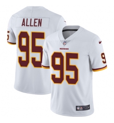 Men's Nike Washington Redskins #95 Jonathan Allen White Vapor Untouchable Limited Player NFL Jersey