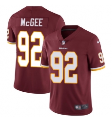 Youth Nike Washington Redskins #92 Stacy McGee Burgundy Red Team Color Vapor Untouchable Limited Player NFL Jersey