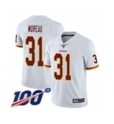 Youth Washington Redskins #31 Fabian Moreau White Vapor Untouchable Limited Player 100th Season Football Jersey