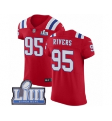 Men's Nike New England Patriots #95 Derek Rivers Red Alternate Vapor Untouchable Elite Player Super Bowl LIII Bound NFL Jersey
