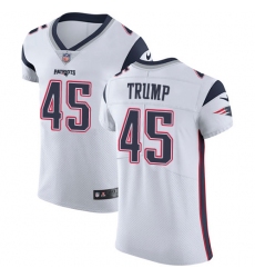 Men's Nike New England Patriots #45 Donald Trump White Vapor Untouchable Elite Player NFL Jersey