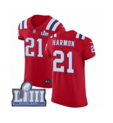 Men's Nike New England Patriots #21 Duron Harmon Red Alternate Vapor Untouchable Elite Player Super Bowl LIII Bound NFL Jersey