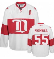 Women's Reebok Detroit Red Wings #55 Niklas Kronwall Premier White Third NHL Jersey