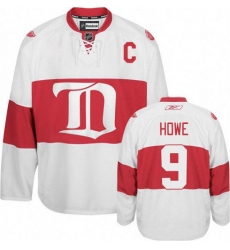 Youth Reebok Detroit Red Wings #9 Gordie Howe Premier White Third NHL Jersey