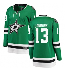 Women's Dallas Stars #13 Mattias Janmark Authentic Green Home Fanatics Branded Breakaway NHL Jersey