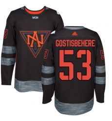 Men's Adidas Team North America #53 Shayne Gostisbehere Premier Black Away 2016 World Cup of Hockey Jersey