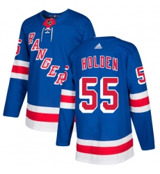 Men's Adidas New York Rangers #55 Nick Holden Authentic Royal Blue Home NHL Jersey