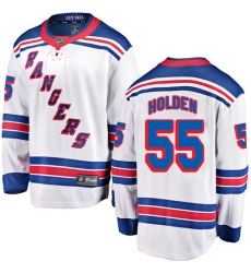Youth New York Rangers #55 Nick Holden Fanatics Branded White Away Breakaway NHL Jersey