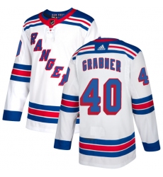 Men's Reebok New York Rangers #40 Michael Grabner Authentic White Away NHL Jersey